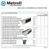 Metal Facia, accessories and half round gutters data sheet.